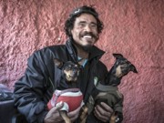 Prefeitura de Curitiba (PR) acolhe morador de rua e seus 5 cães