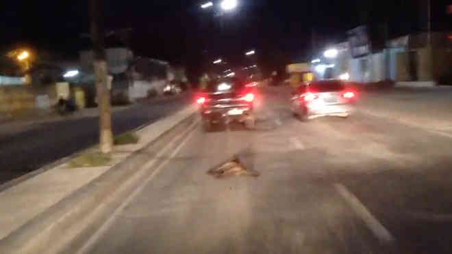 Vídeo mostra cachorro sendo arrastado por carro em Ananindeua, PA