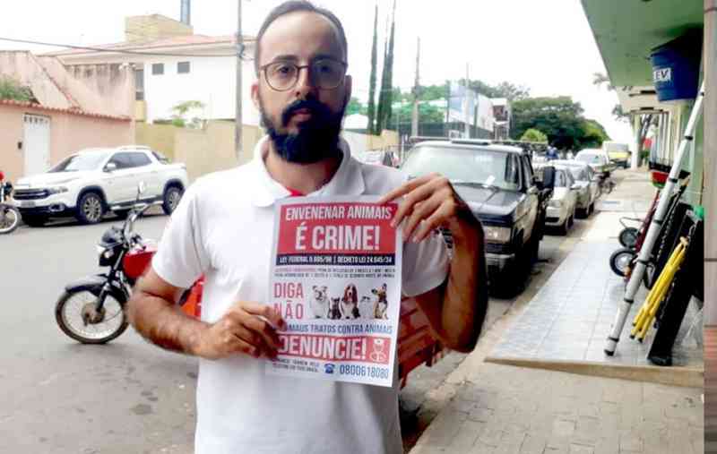 Homem faz campanha contra maus-tratos após ter gato envenenado em João Pinheiro, MG