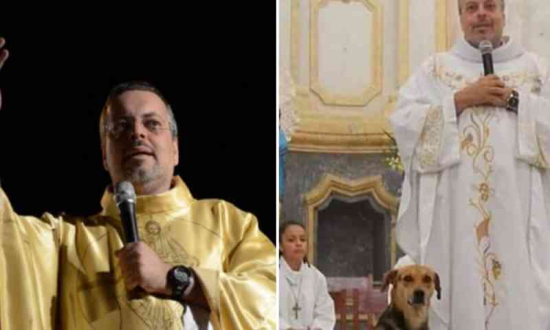 Padre resgata cães e os leva a missas para serem adotados