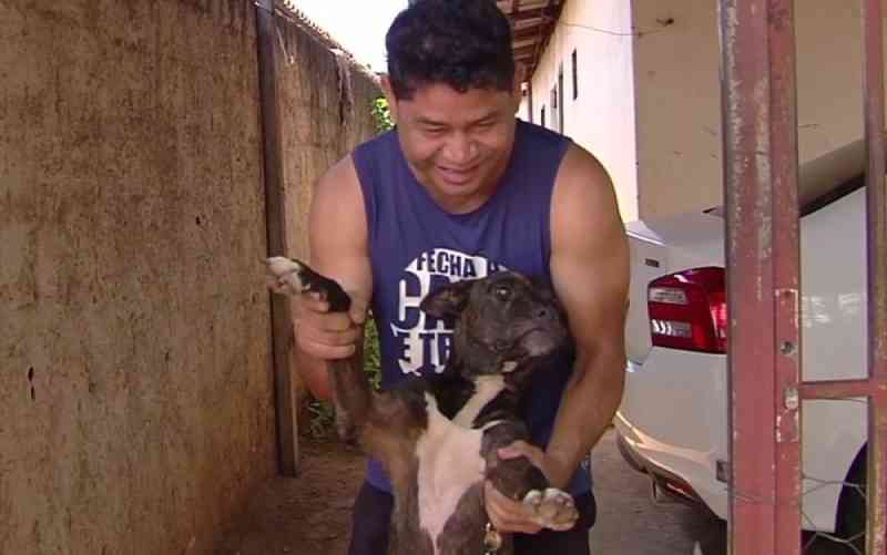 Homem adota cão que ficou um mês na porta de posto de saúde esperando pelo tutor que morreu no local