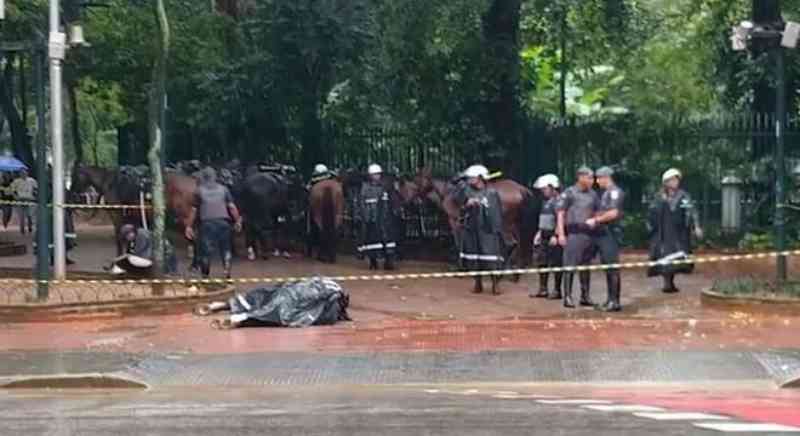 Cavalo da Polícia Militar morre eletrocutado no centro de São Paulo