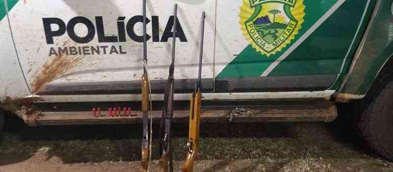 Três caçadores são presos em flagrante na Reserva das Perobas, no PR
