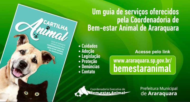Prefeitura de Araraquara (SP) lança a “Cartilha Animal”, já disponível de forma online