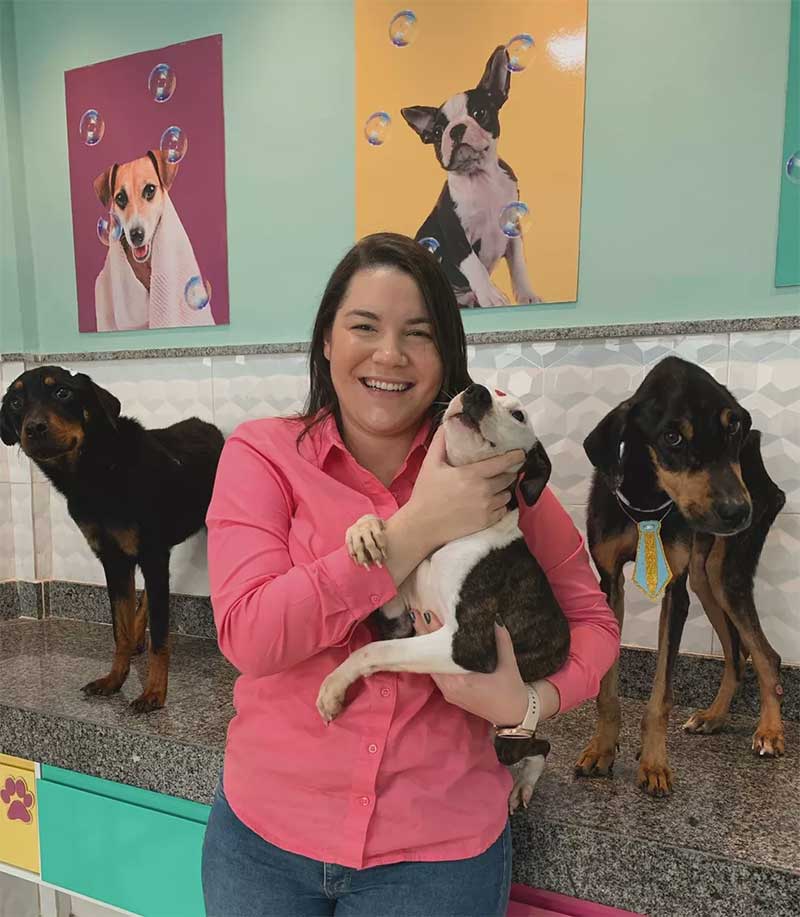 Cães resgatados em situação de maus-tratos em União dos Palmares, Alagoas, em clínica veterinária após o resgate — Foto: Arquivo pessoal