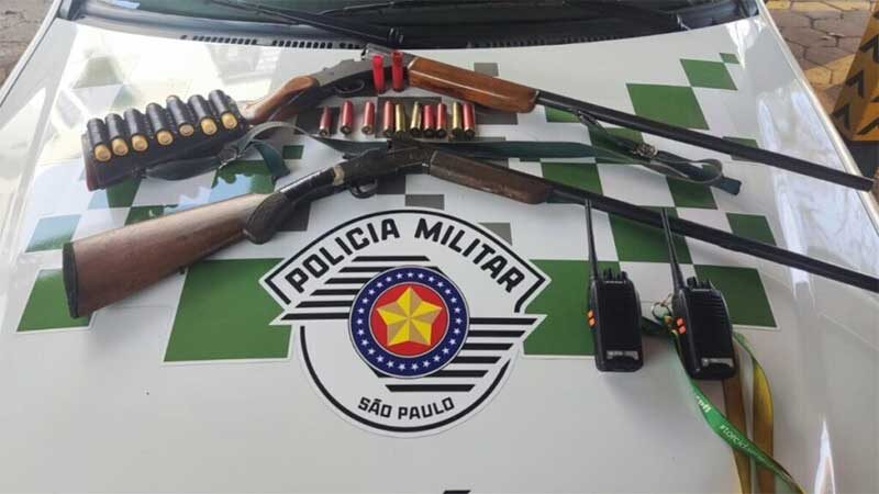 Polícia Ambiental flagra grupo durante caça e apreende armas no interior de SP