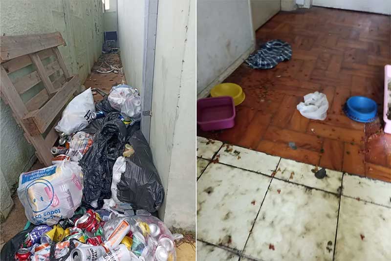 Dupla é presa por maus-tratos a animais em casa onde havia até cão morto no meio do lixo em Botucatu — Foto: Polícia Civil/Divulgação
