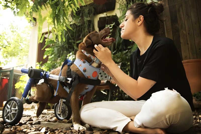 Você adotaria um cão paraplégico? Do amor entre Sophia e Marrom nasceu um projeto que estimula a adoção de pets com deficiência