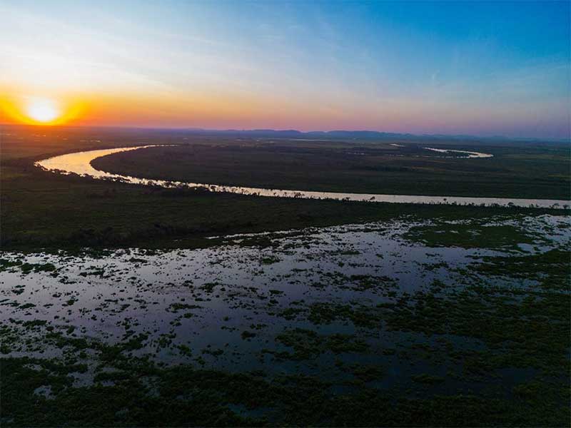 Por do sol no Pantanal do Mato Grosso do Sul. Foto: Divulgação | GM
