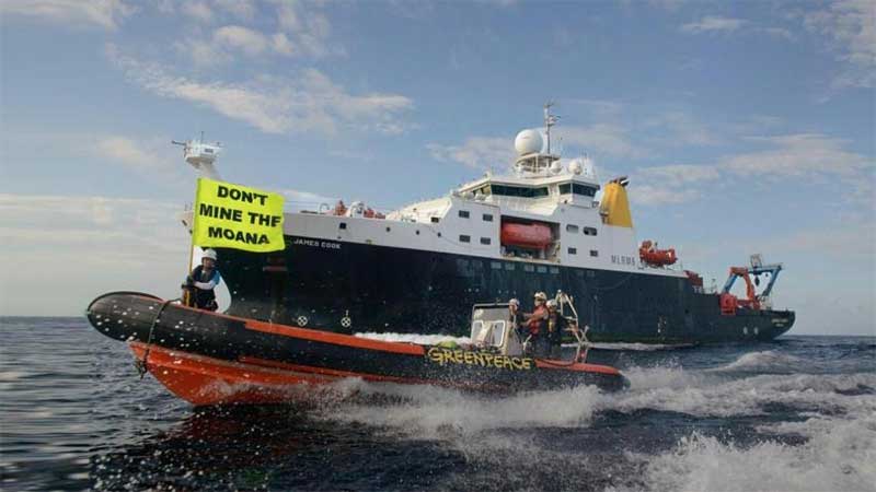 Greenpeace faz apelo: "não minerem nos oceanos" (foto: Martin Katz/ Greenpeace)