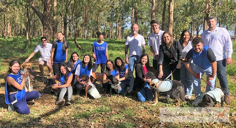 Em Limeira (SP), alunos voluntários da Unicamp levam dia de lazer a animais tutelados pelo DPBEA
