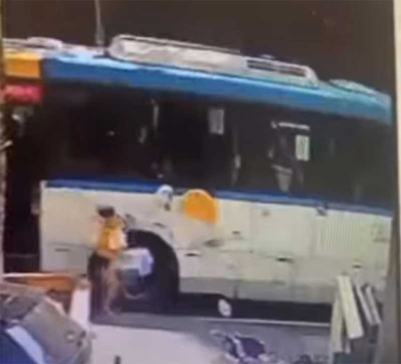 Mulher descendo de ônibus para abandonar gatinhos em Jacarepaguá viraliza e causa indignação