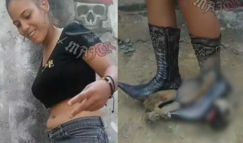 Vídeo de mulher com salto sufocando cão até a morte volta a viralizar; VEJA